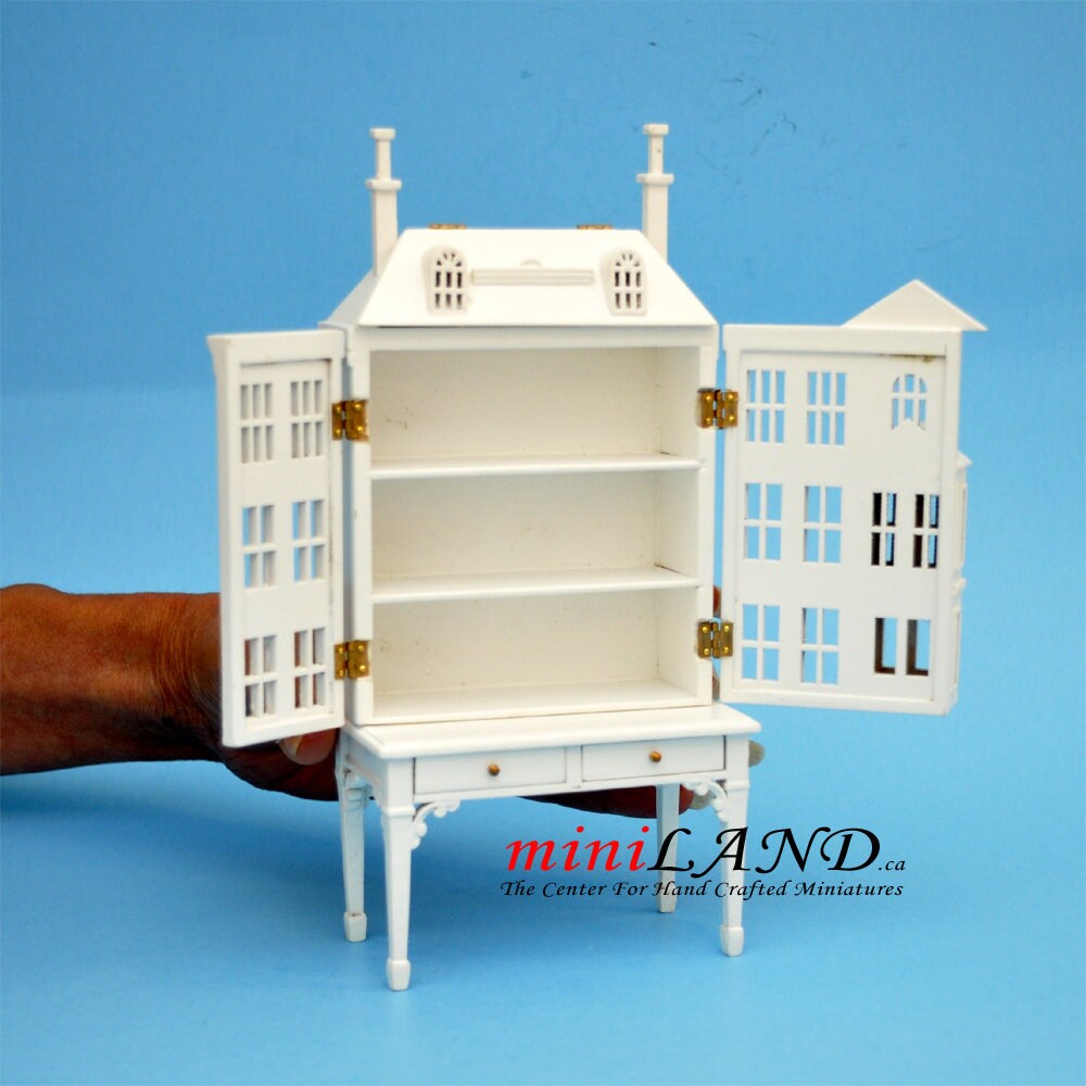 Victorian Dollhouse for dollhouse with table WHITE 1:144 miniature house for 1/12 rooms V4023 WH