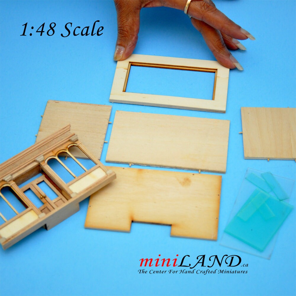 1:48 1/4" quarter scale Landygo store roombox dollhouse fast assembly kit - Top Quality
