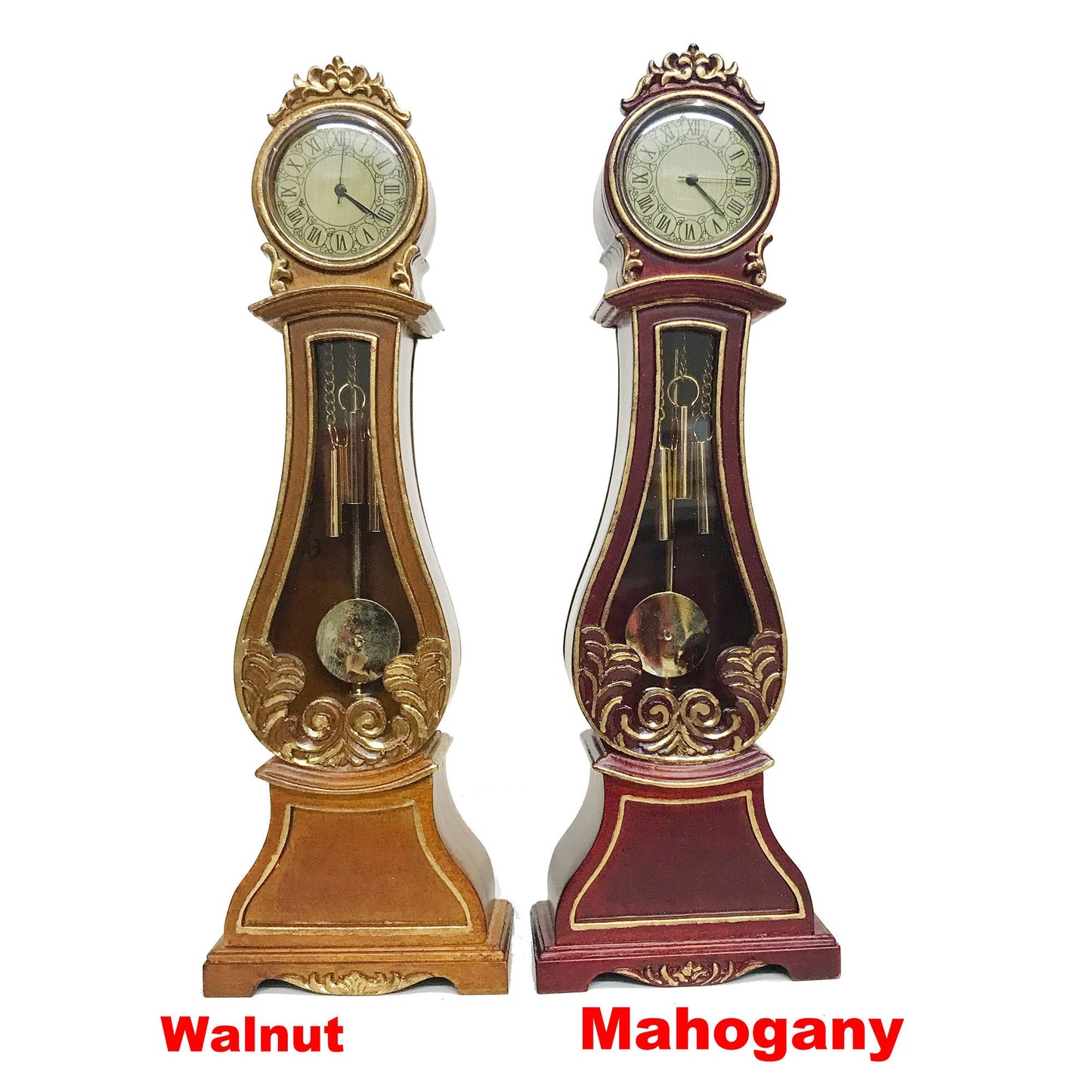 Working Dollhouse Miniature Grandfather Clock handcrafted 1:12 scale