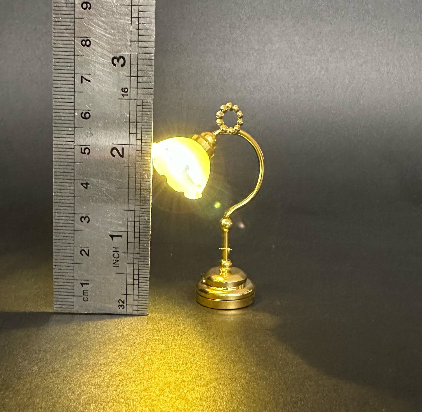 Table Lamp tulip LED crescent half moon star Super bright with On/off switch for 1:12 dollhouse miniature royal bow