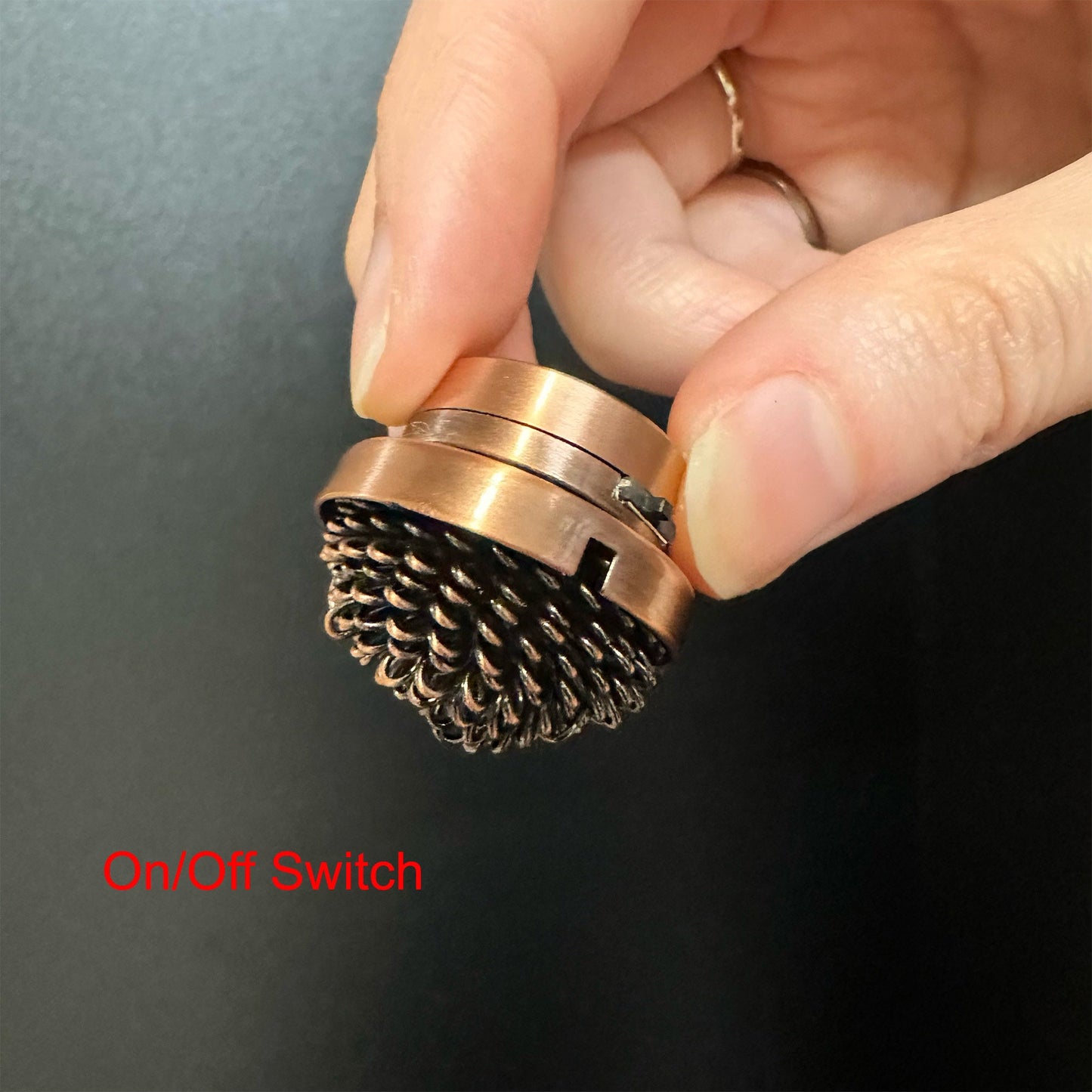 Ceiling lamp LED Super bright with On/off switch for dollhouse miniature 1:12 scale modern - silver or copper FA054008/9