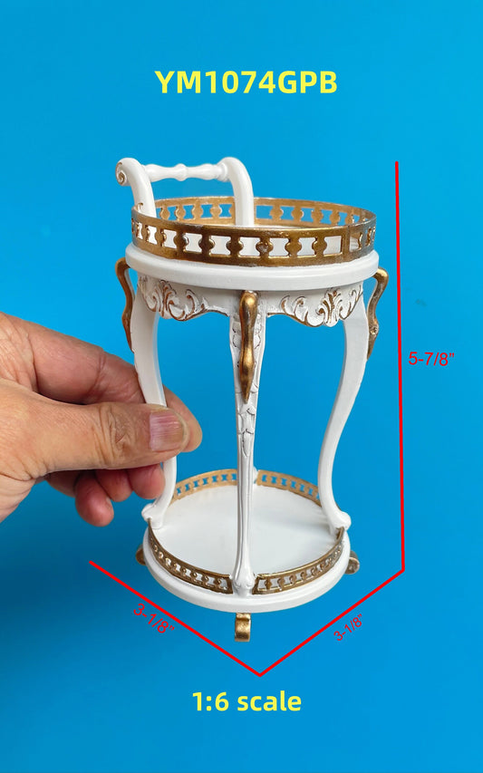 Teewagen im Maßstab 1:6, hochwertiger Spirituosenservice, weiß, für Puppenhausminiaturen, für Modepuppen