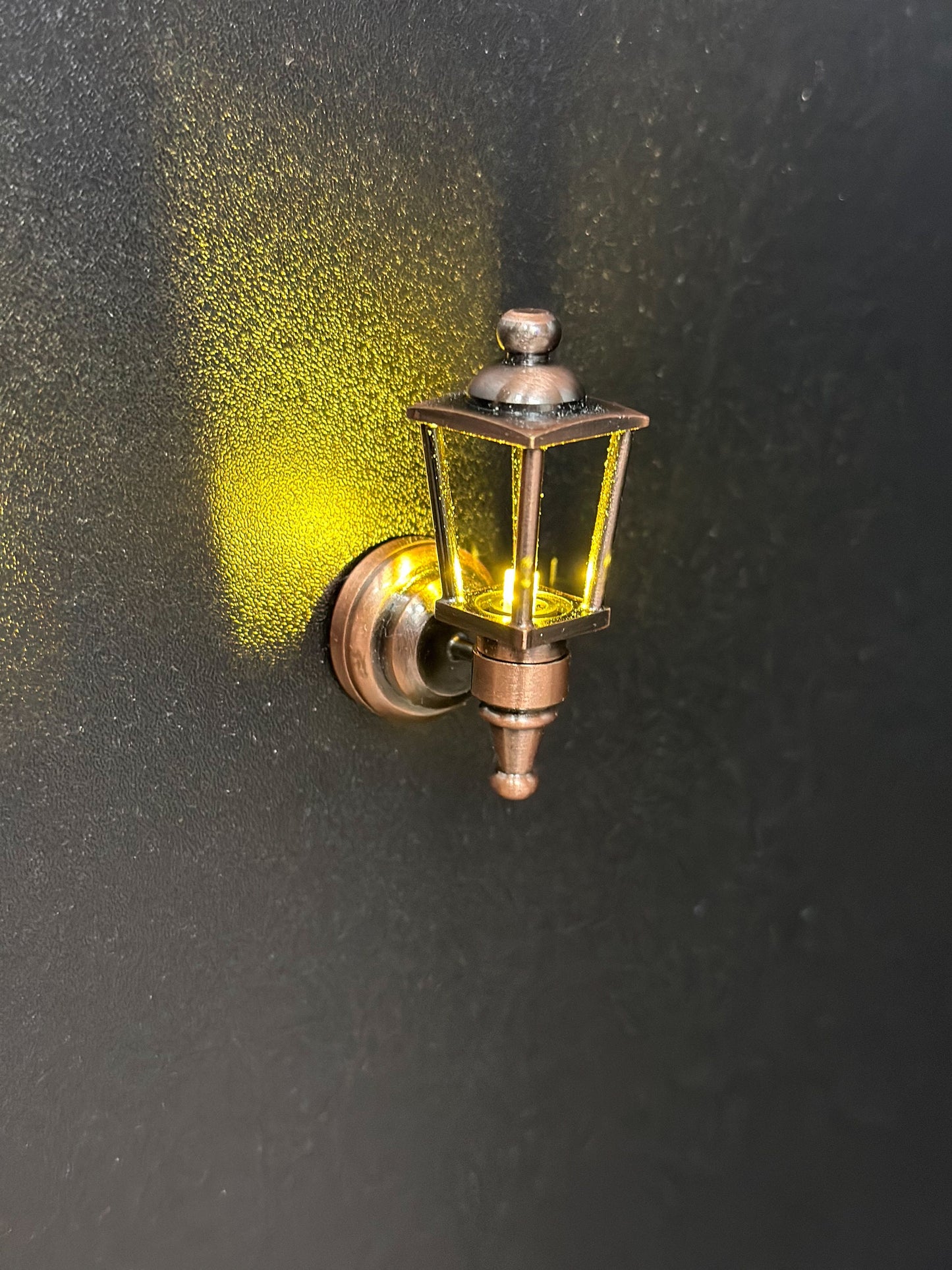 Copper modern Carriage Lamp Sconce Super bright LED light with On/off switch for 1:12 dollhouse miniature FA052022