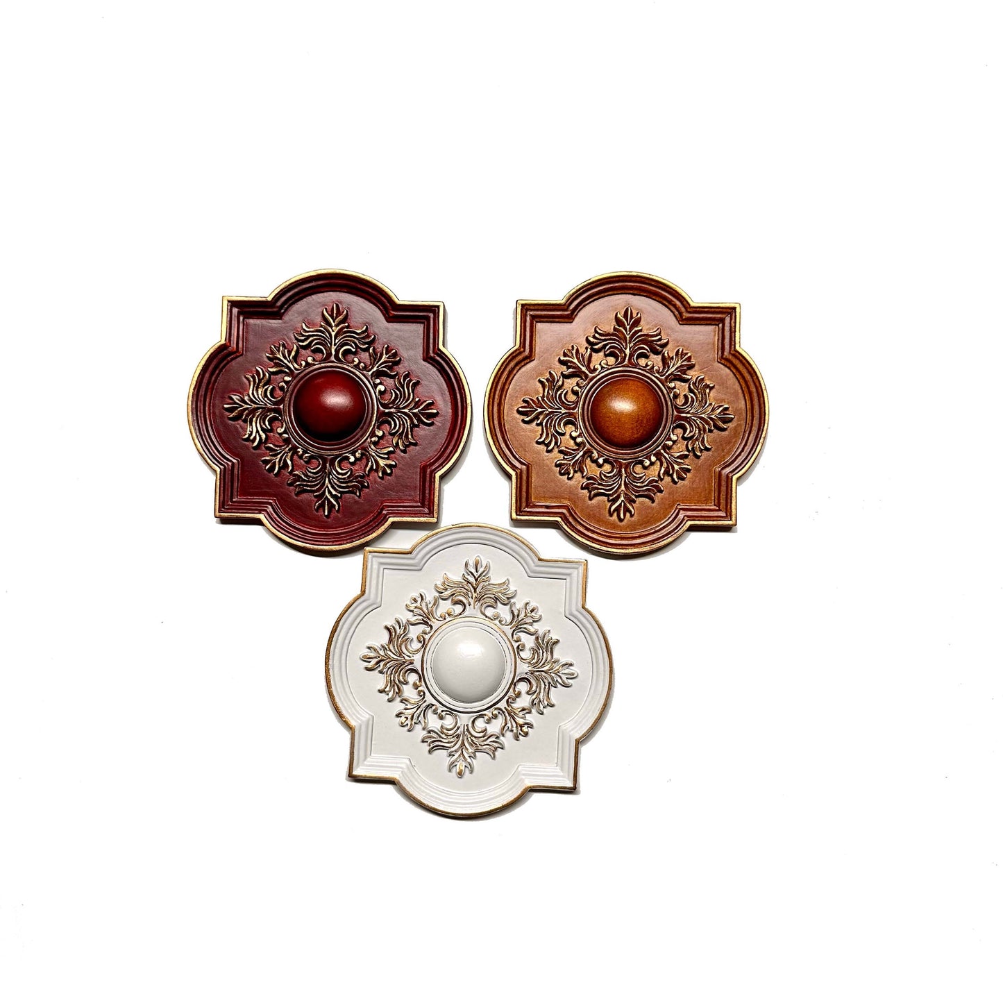 Small 4" Decorated Royal ceiling panel dollhouse miniature 1:12 ceiling medallion wood decoration