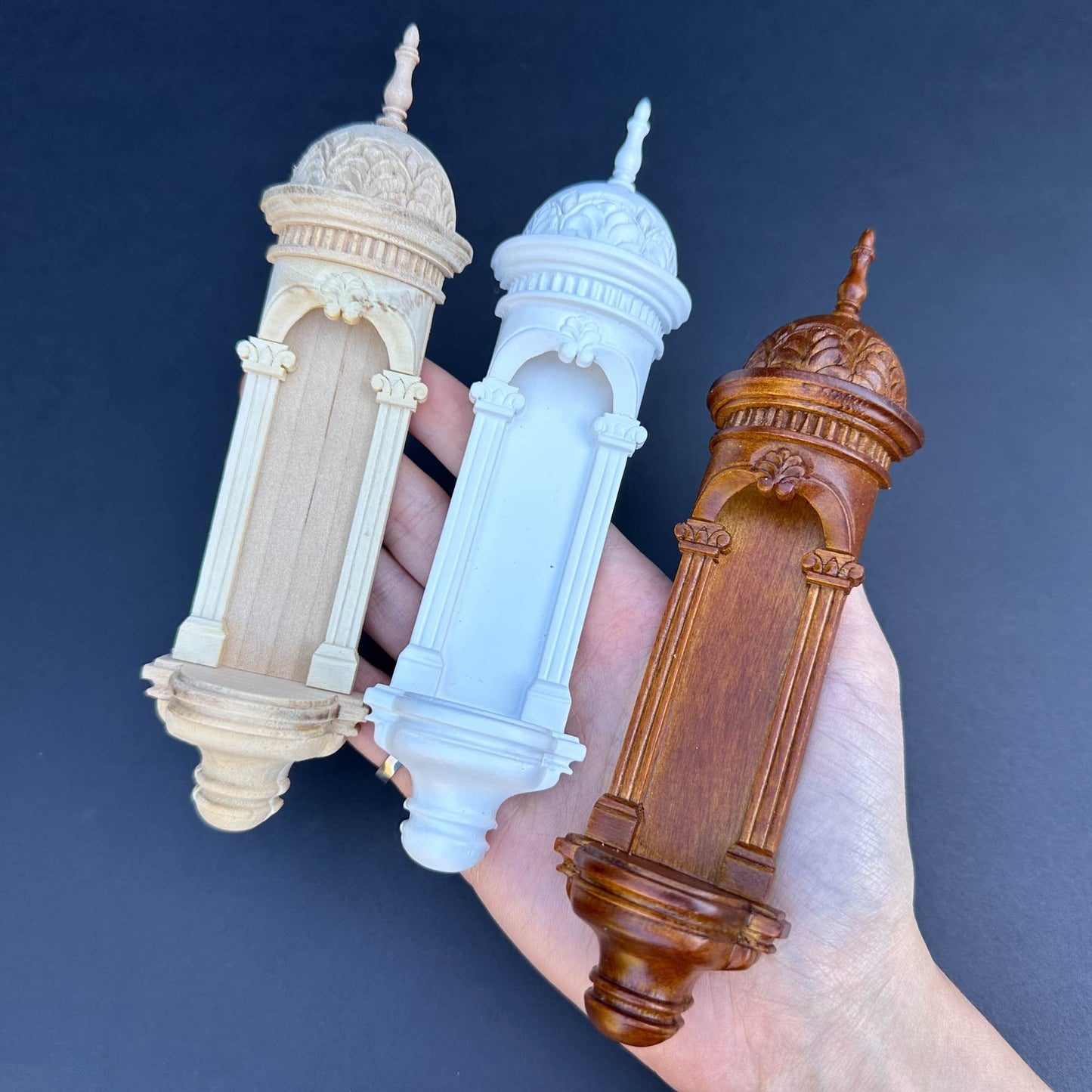 Large Wall niche for dollhouse miniatures 1/12 to 1/6 scales White VM4041WH wall panel