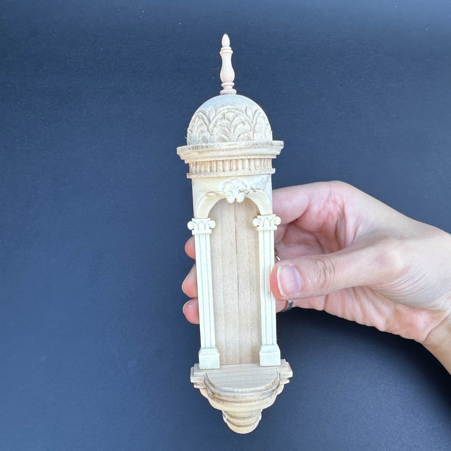 Large Wall niche for dollhouse miniatures 1/12 to 1/6 scales unfinished VM4041UF wall panel