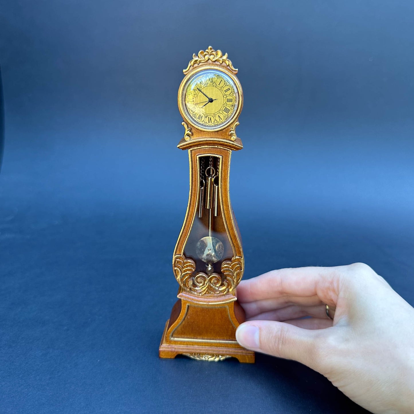 Working Dollhouse Miniature Grandfather Clock handcrafted 1:12 scale