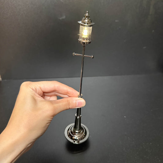 8" gas street garden lamp light  LED super bright with on/off switch  for dollhouse miniature 1:12 scale FA053030-1LB
