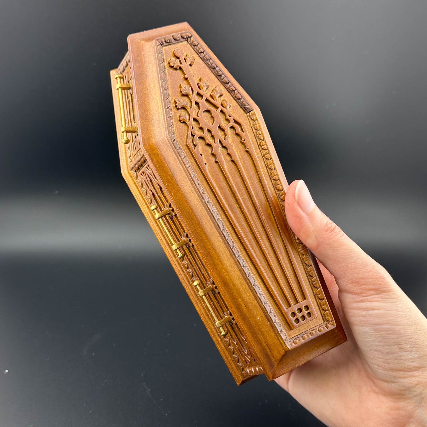 Cercueil WN en bois, miniature pour maison de poupée, échelle 1:12, adapté aux funérailles des poupées Heidi Ott