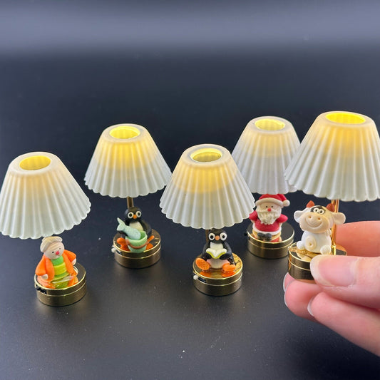 Dollhouse child baby nursery  Lamp LED  bright with On/off switch 1:12 dollhouse miniature 2.1"H battery operated