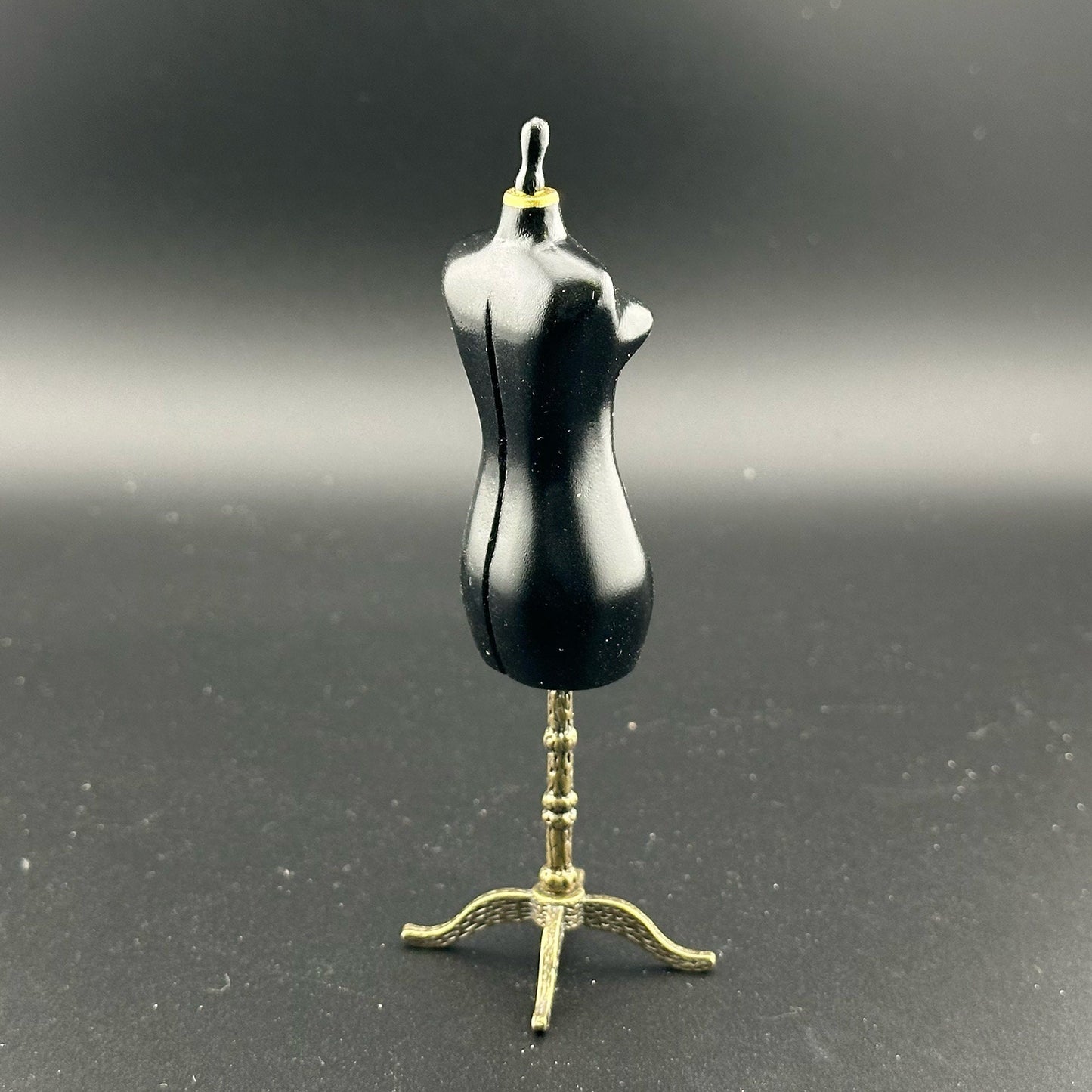 Fine Quality Black Dress Form for 1:12 Scale dollhouse miniature Mannequin dresses clothes clothing sewing sew designer 5"H