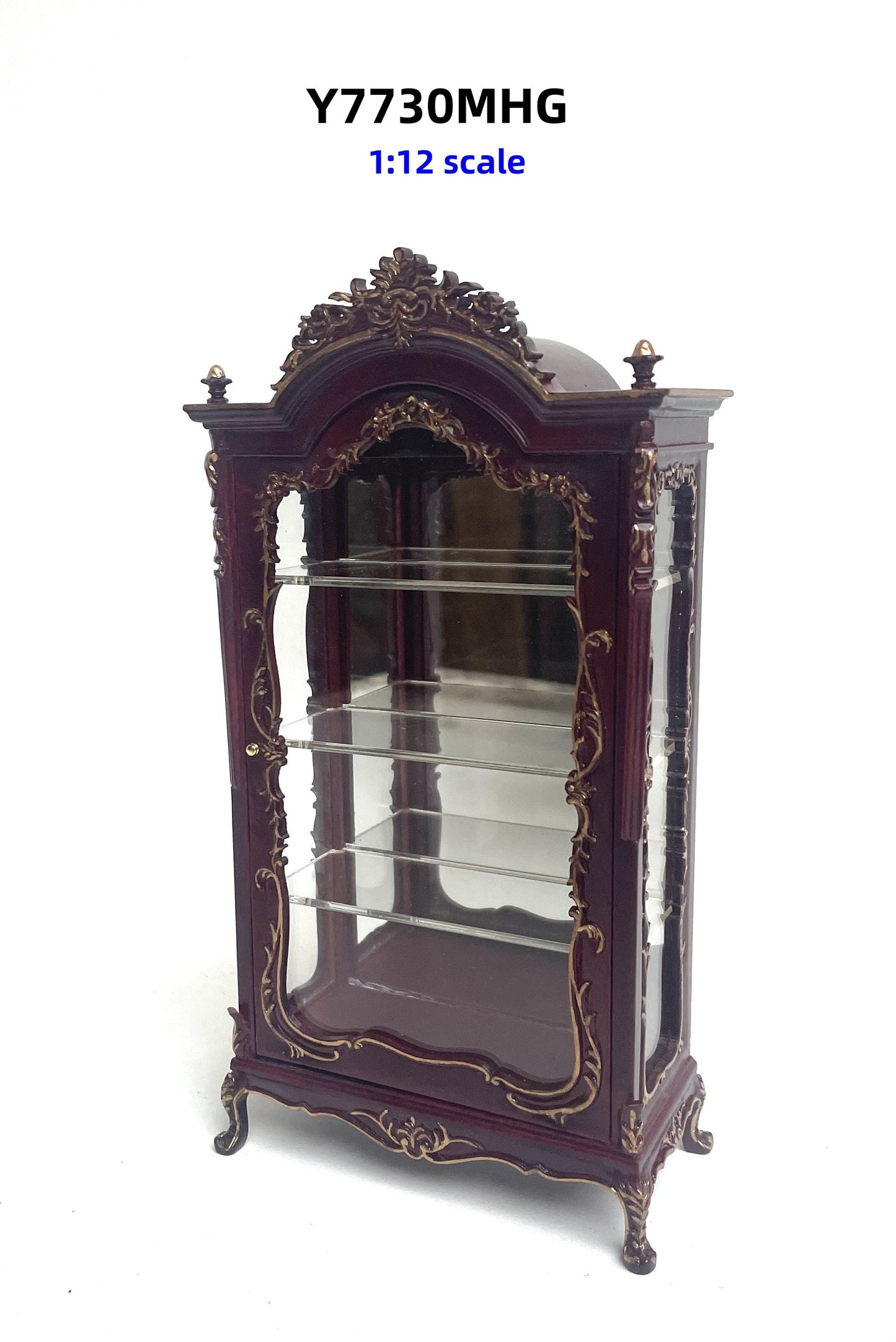 Victorian Showcase Curio Cabinet Display Escaparate Vitrine for 1:12 scale Dollhouse Miniature Glass Showcase Y7730 MHG