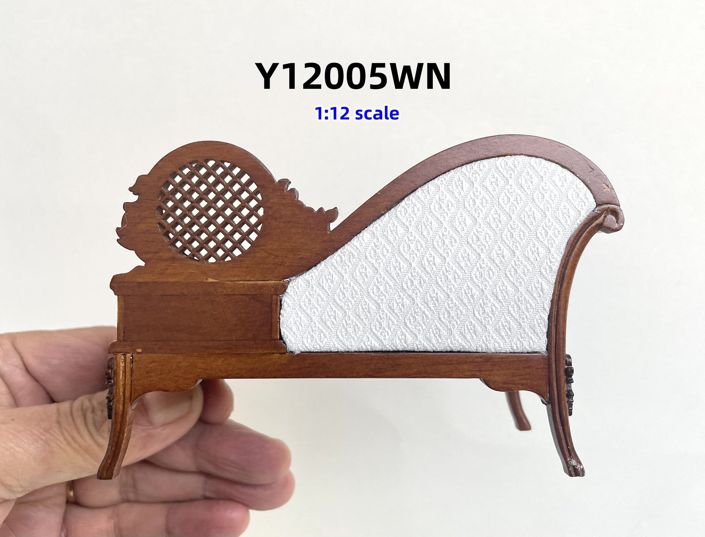 Victorian Parlor Phone Settee Chaise Lounge bench for 1:12 scale Miniature Furniture Y12005 WN chair Couch drawer