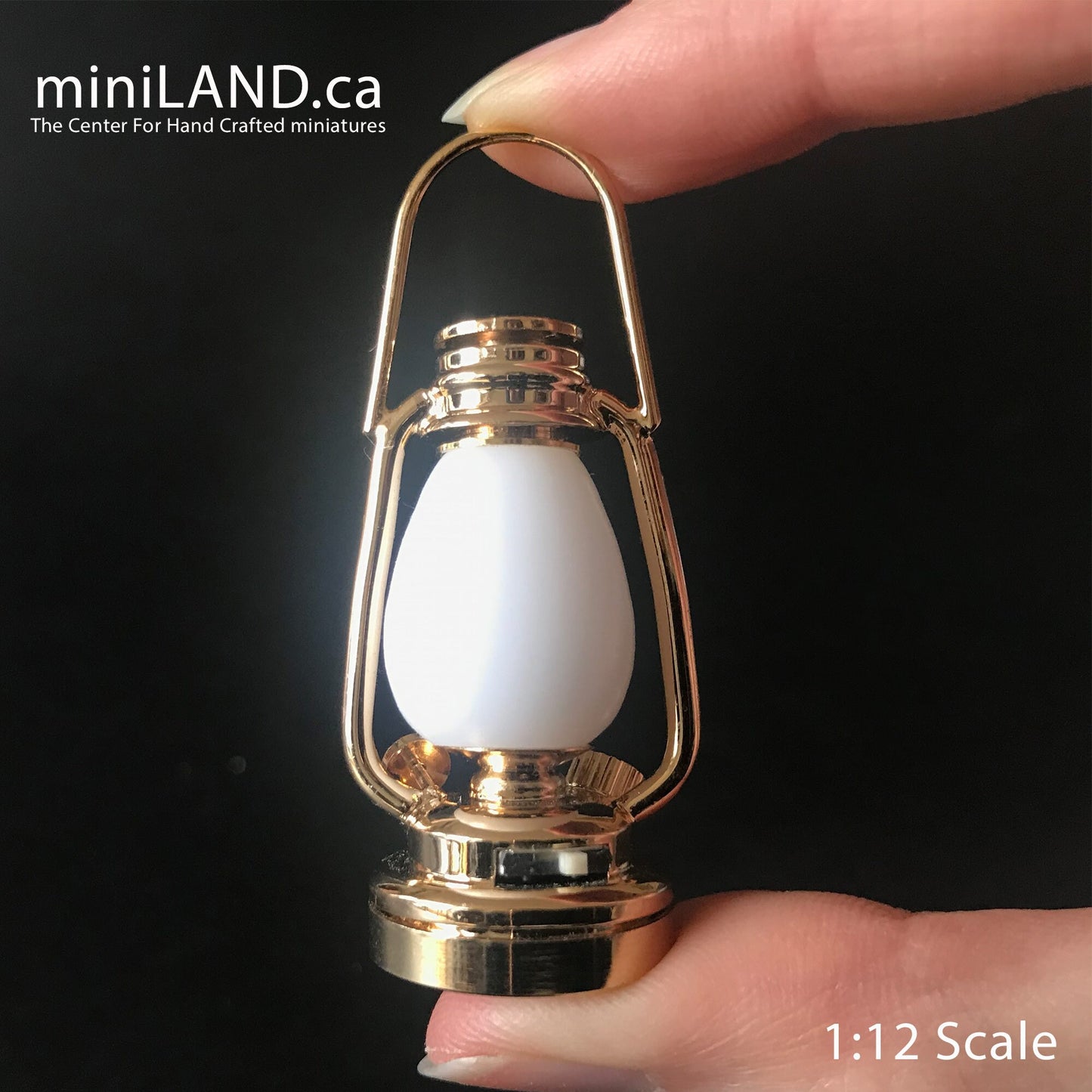 1/6 1:6 Lamp BRASS light Super Bright oil lamp Dollhouse miniature lantern battery operated LED