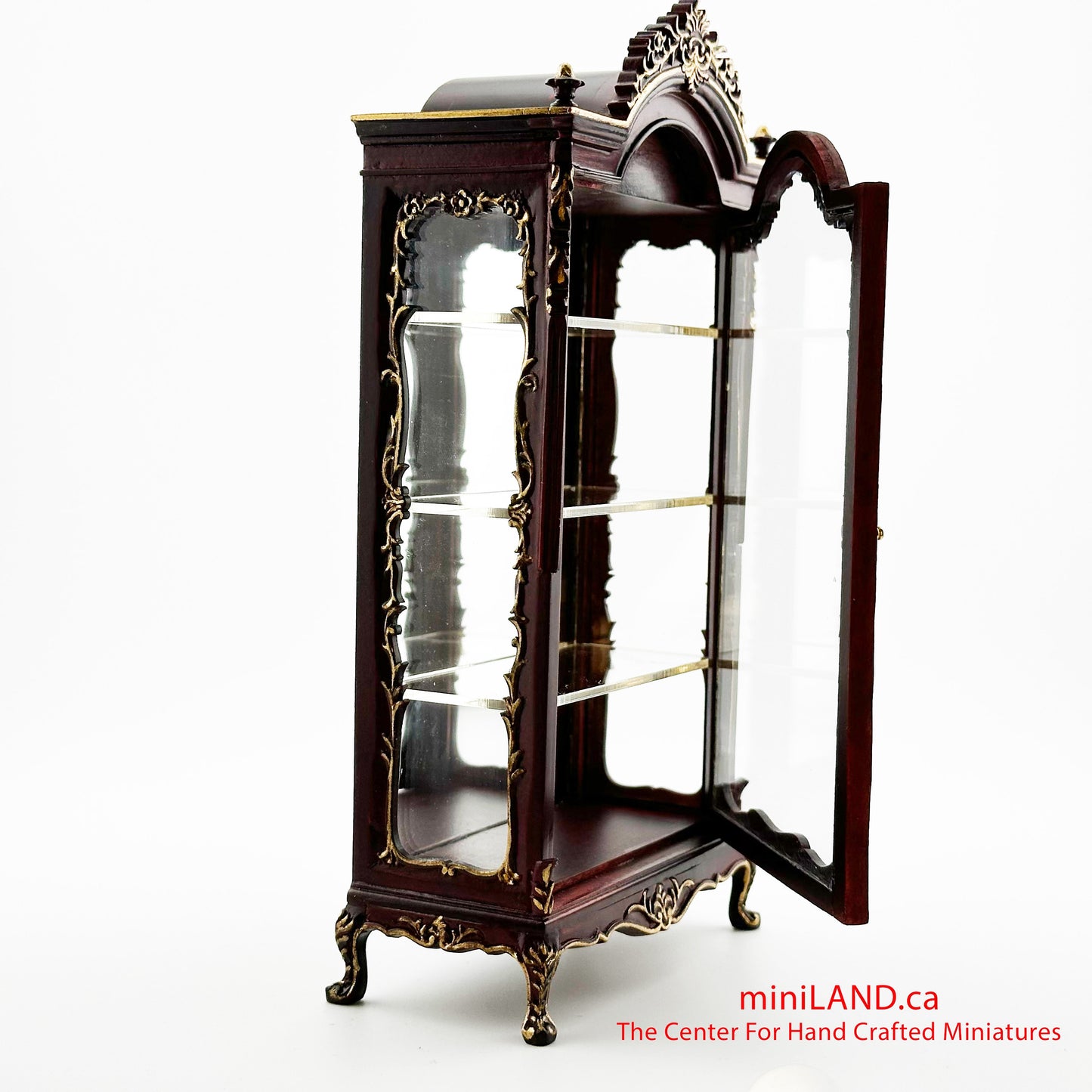 Victorian Showcase Curio Cabinet Display Escaparate Vitrine for 1:12 scale Dollhouse Miniature Glass Showcase Y7730 MHG