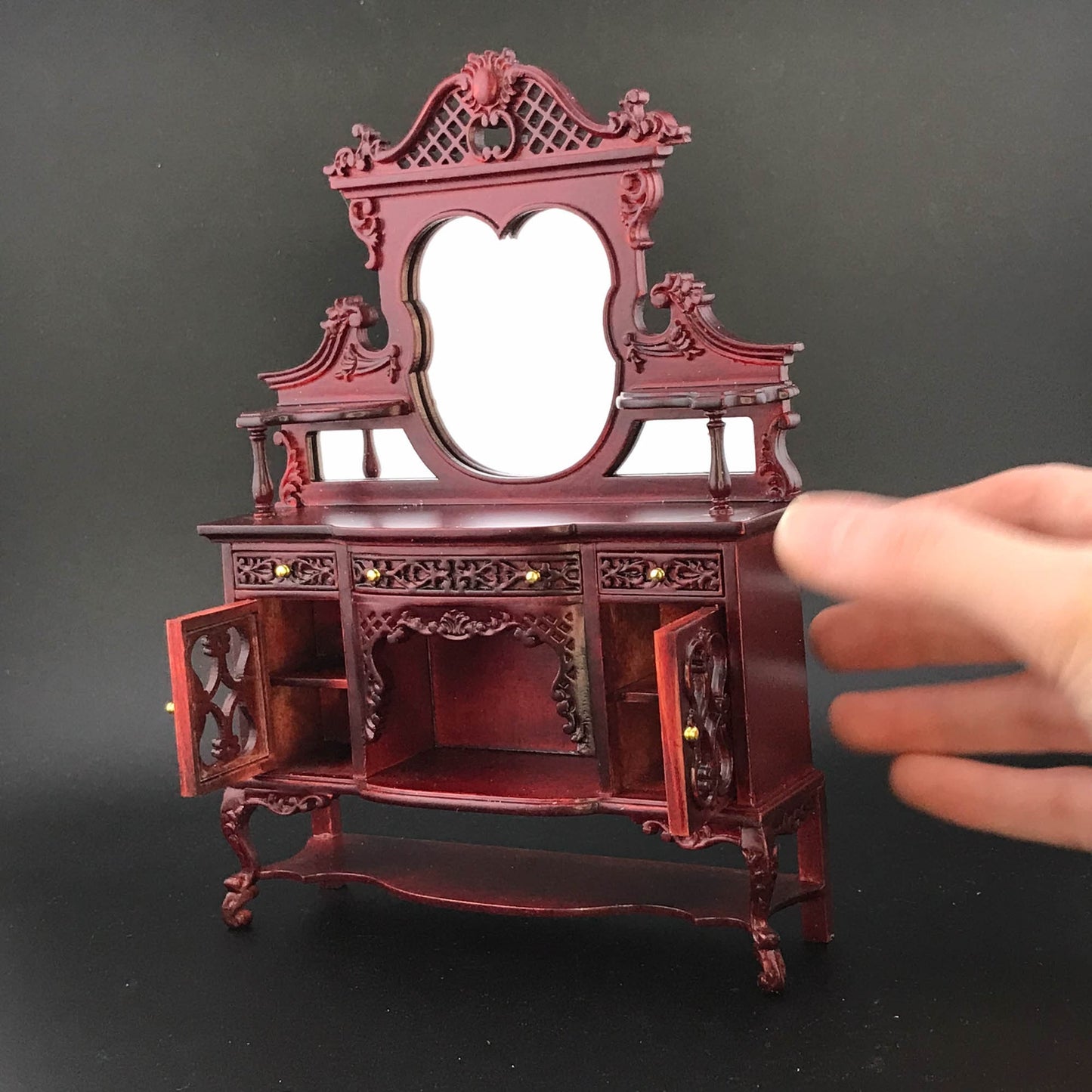 Kensington Victorian Sideboard Walnut High quality for dollhouse miniature 1:12 scale - limited edition