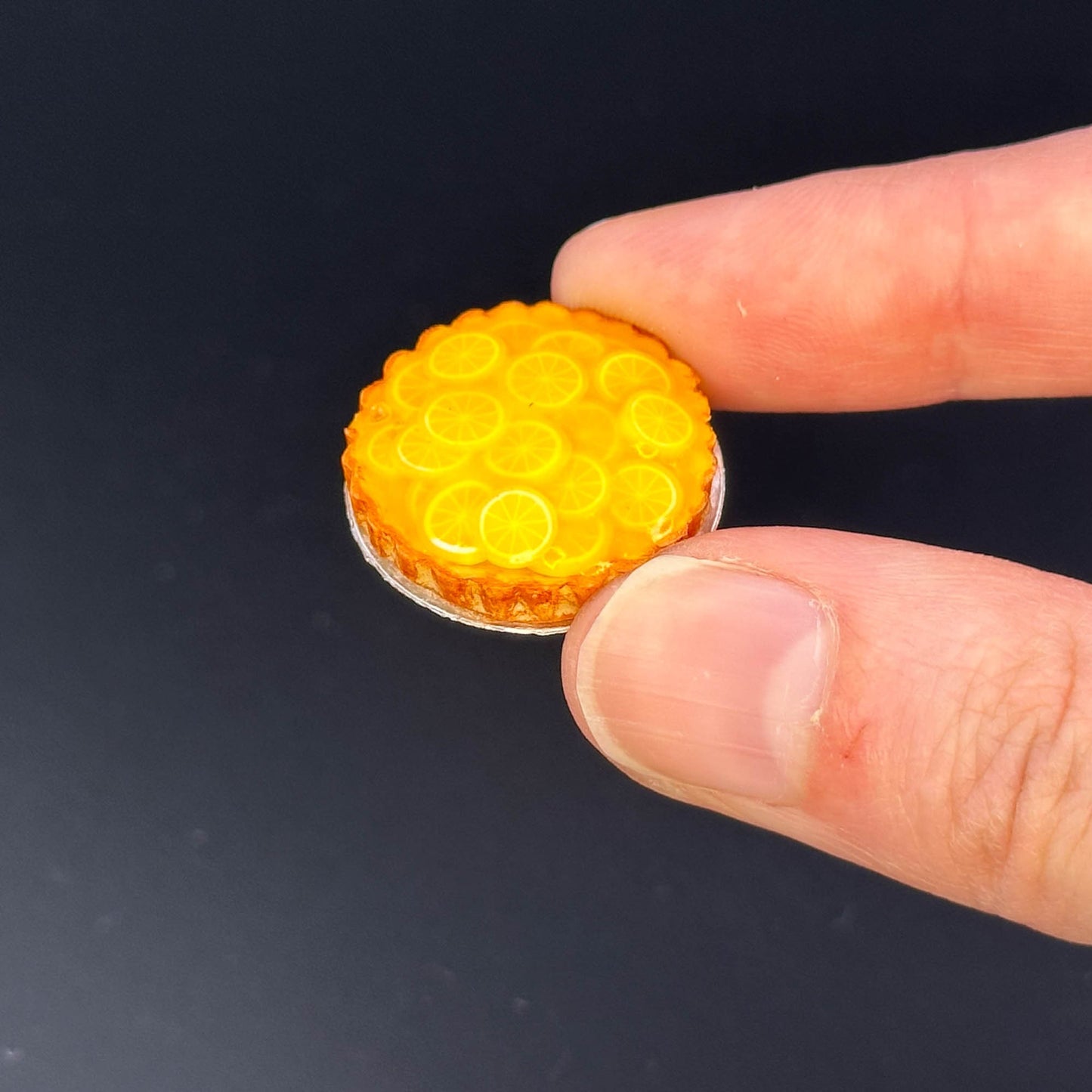 Handmade Pie cake in 1:12 scale for dollhouse miniature polymer clay