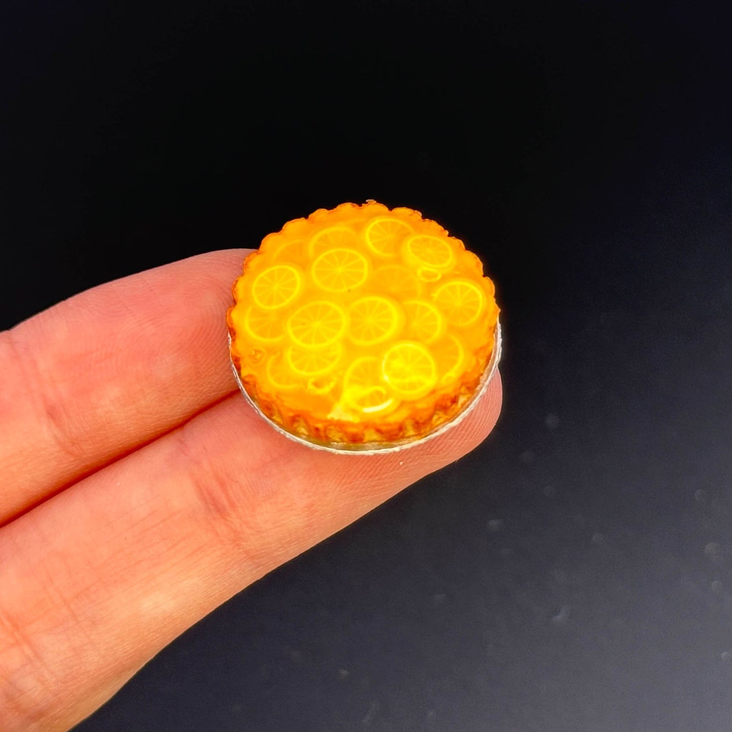 Handmade Pie cake in 1:12 scale for dollhouse miniature polymer clay