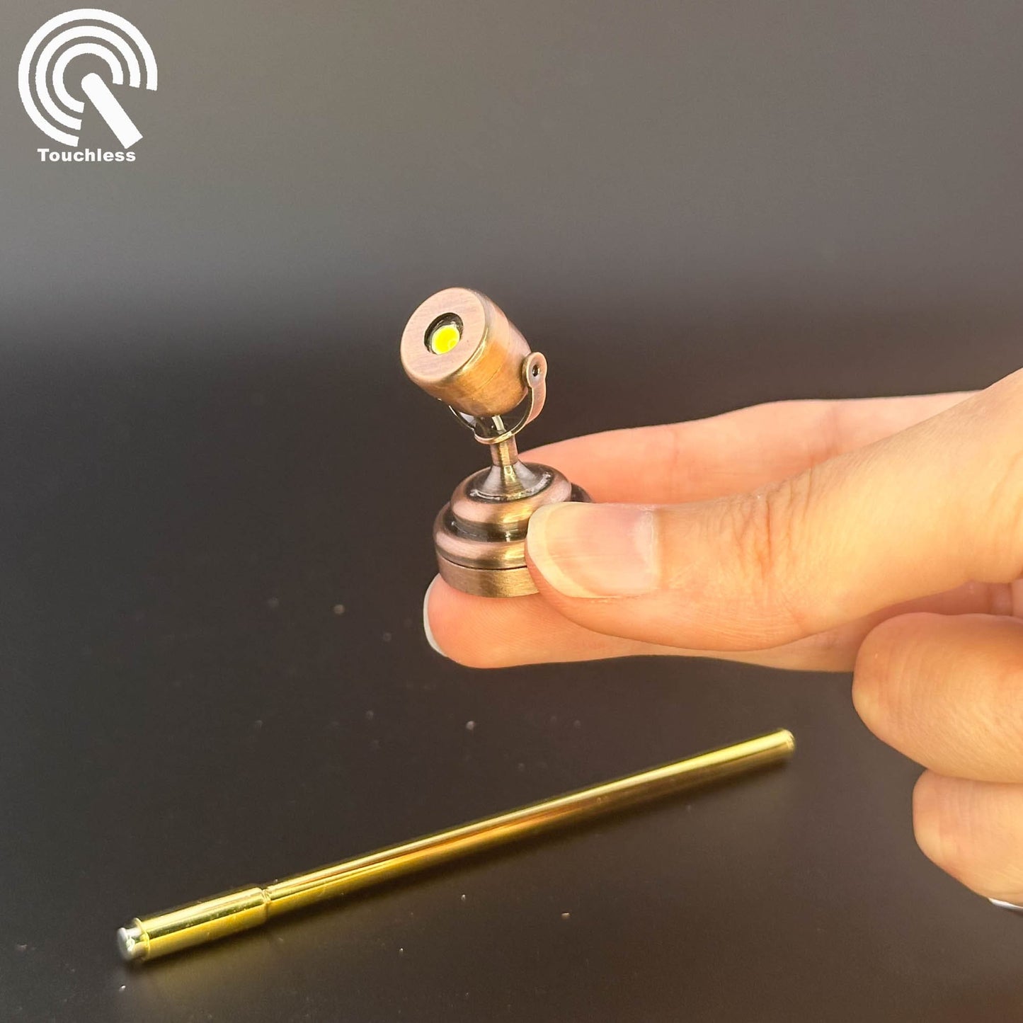 Miniature Spotlight Stage Touchless operation with Wand 1:12 scale lamp LED for dollhouse No-touch No-Switch spot light