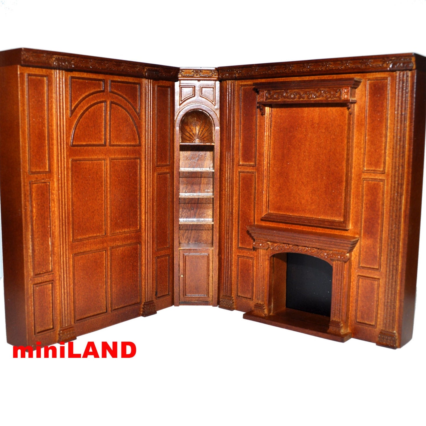 MANOR Wall wood unit Dollhouse miniature furniture wall panel roombox 6.9"W 1:12 Scale