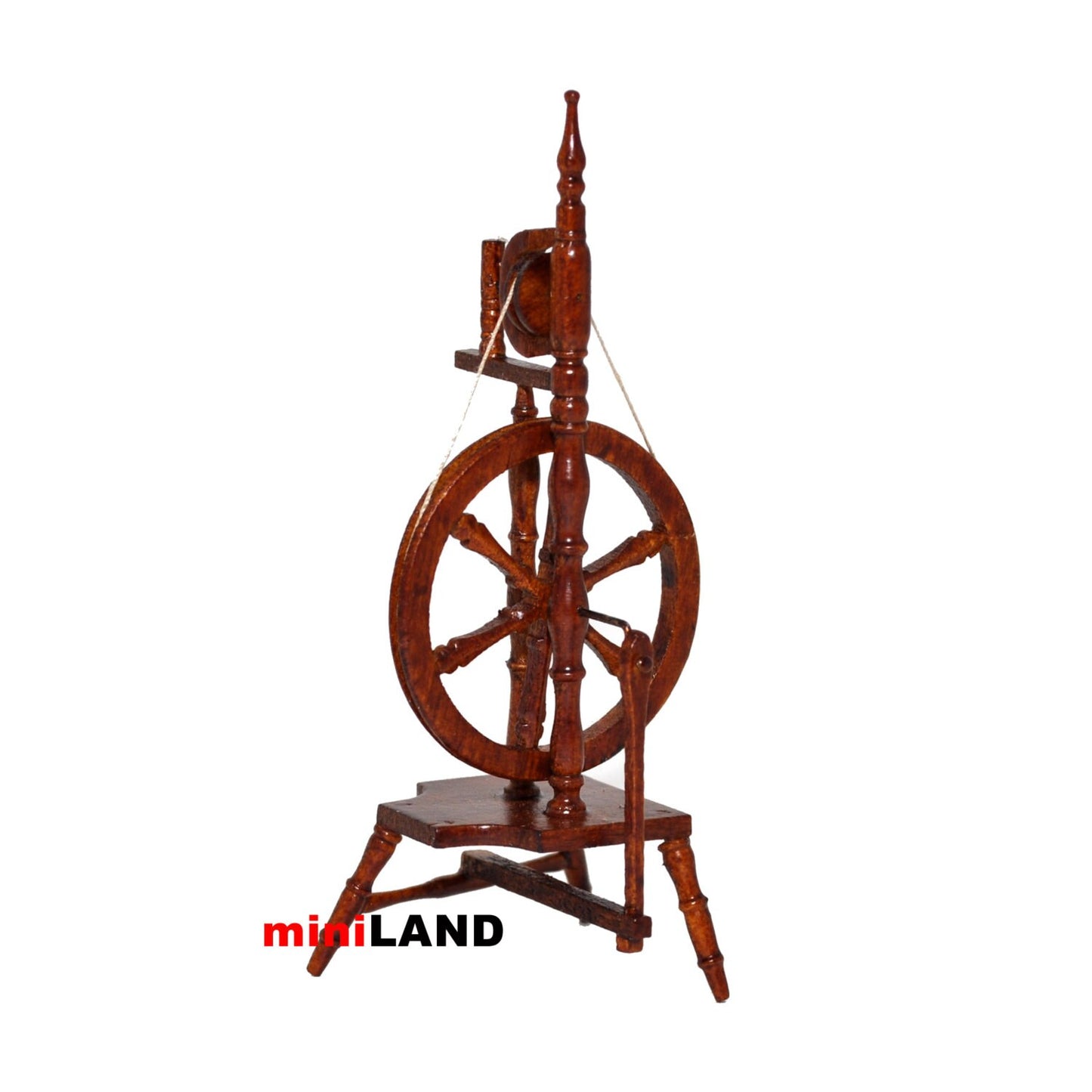 Miniature Spinning Wheel Fine Quality for dollhouse miniature 1:12 sewing room wood handcrafted