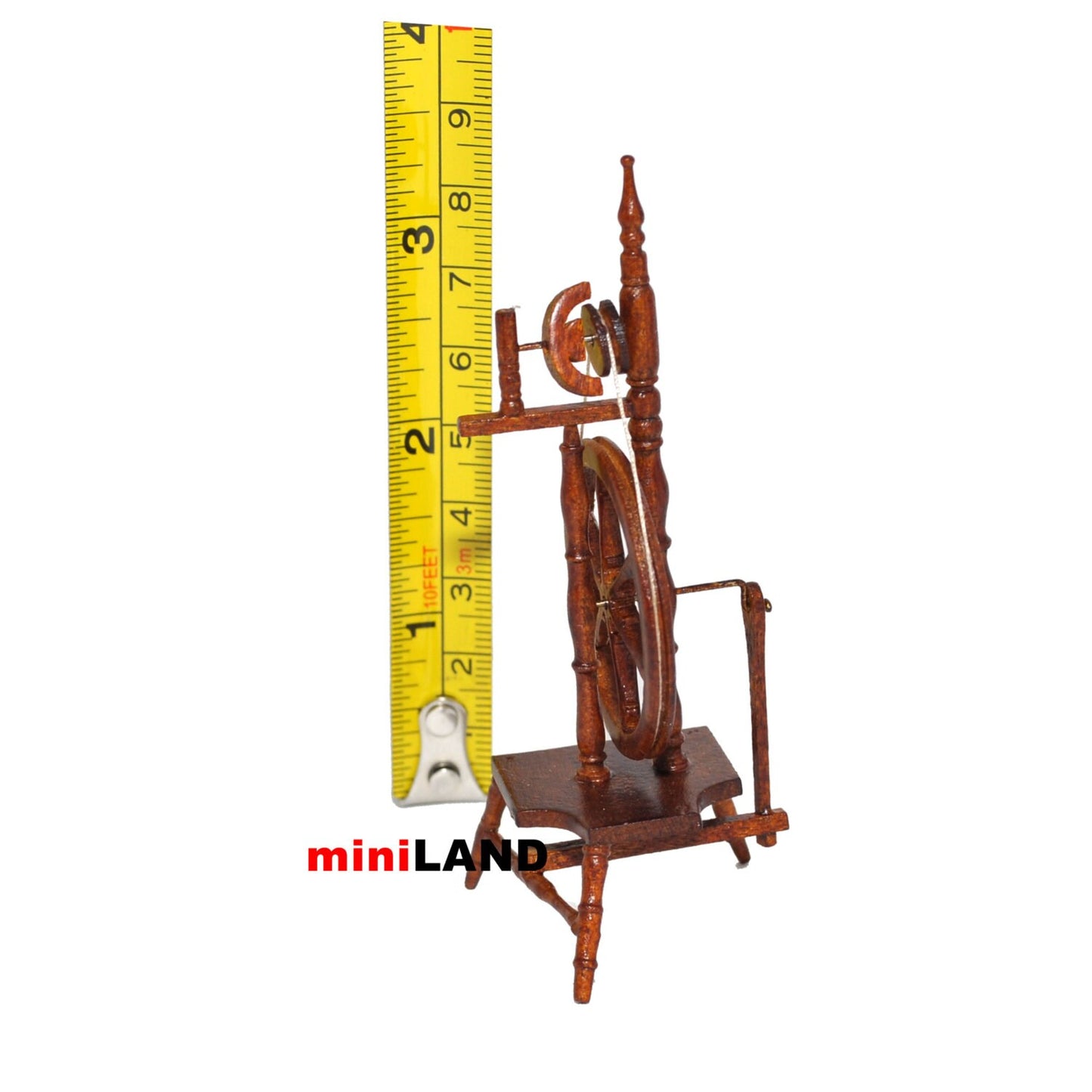 Miniature Spinning Wheel Fine Quality for dollhouse miniature 1:12 sewing room wood handcrafted