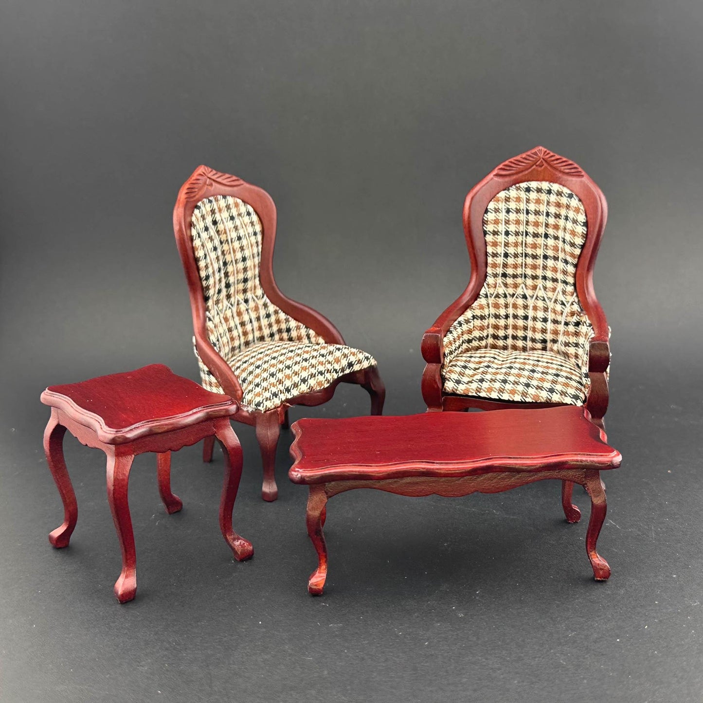 Mission furniture Set 4pcs FAMILY living ROOM set 1:12 scale dollhouses miniature chair coffee table