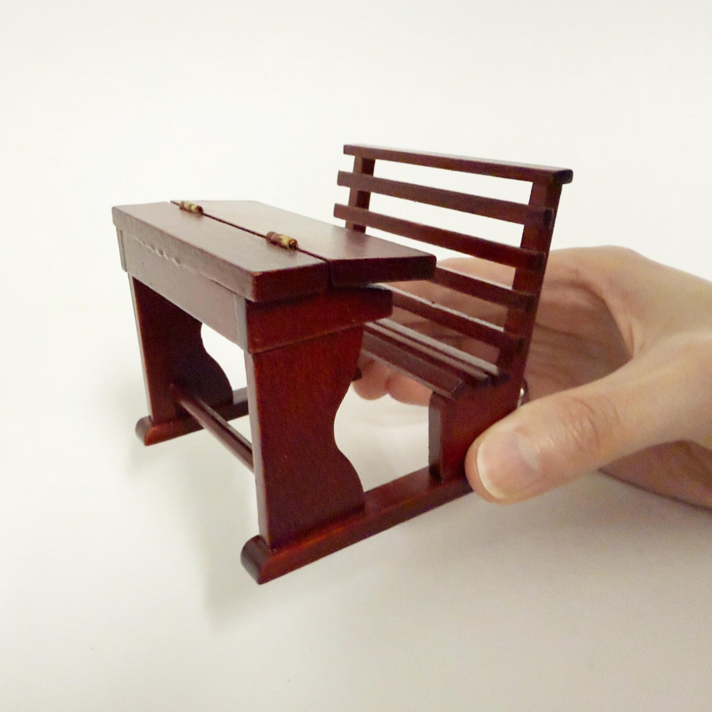Miniature time school desk table for 1:12 dollhouse