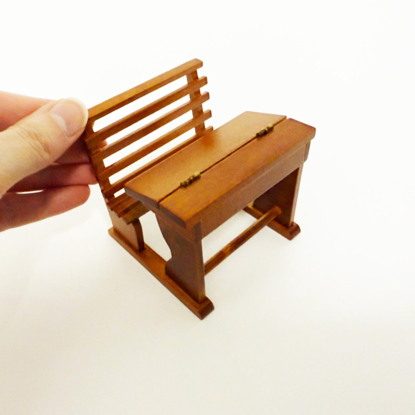 Miniature time school desk table for 1:12 dollhouse