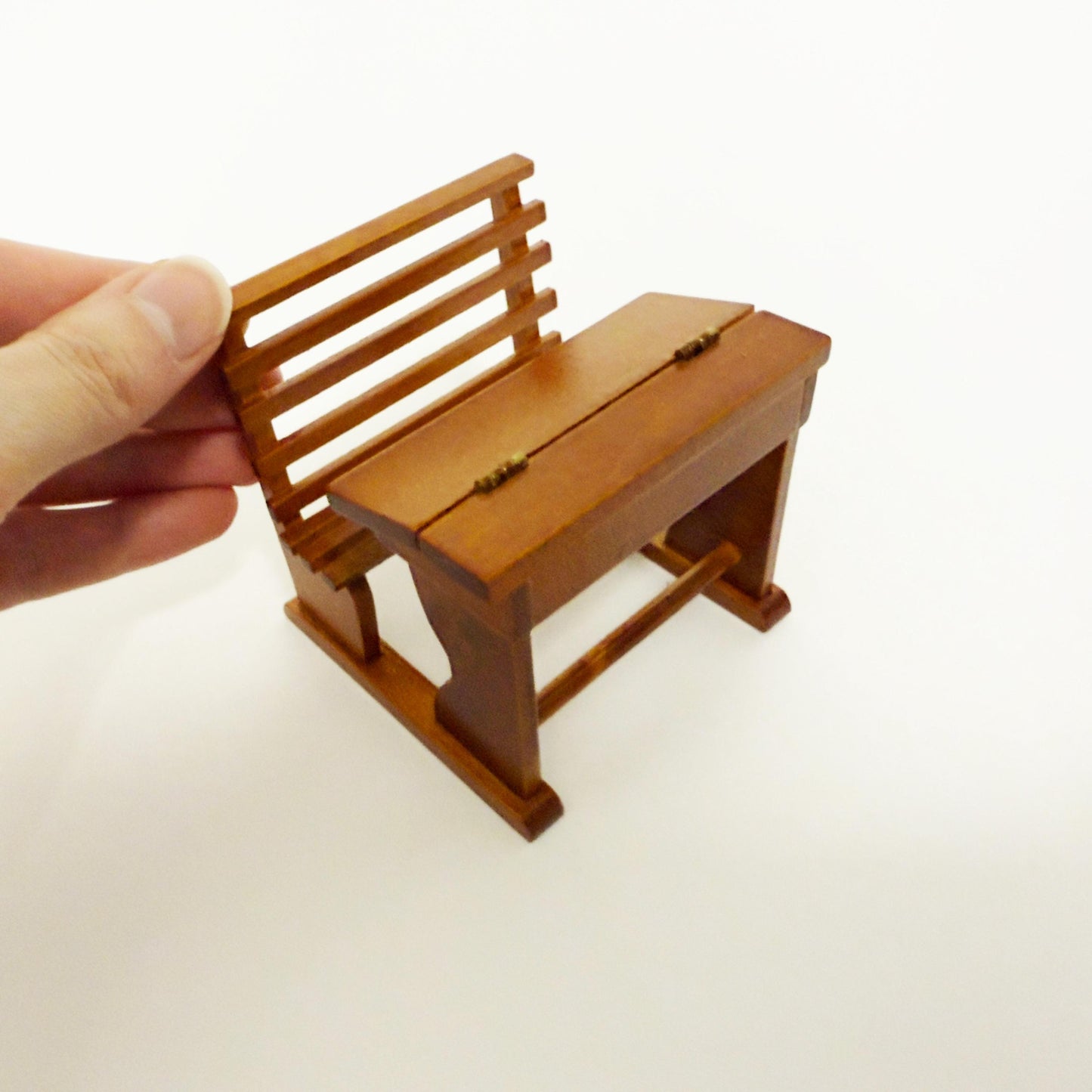 Miniature time school desk table for 1:12 dollhouse