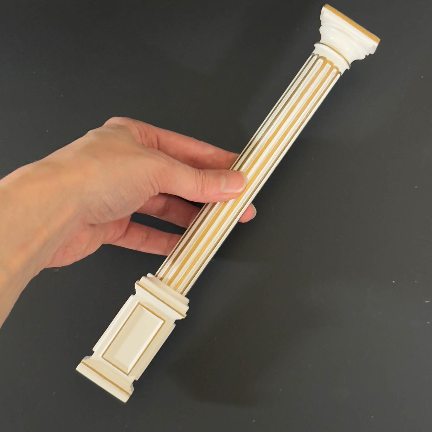 Miniature Quality Half round column fit ceiling height 4"-10" telescopic, wood for 1:12 dollhouse DIY
