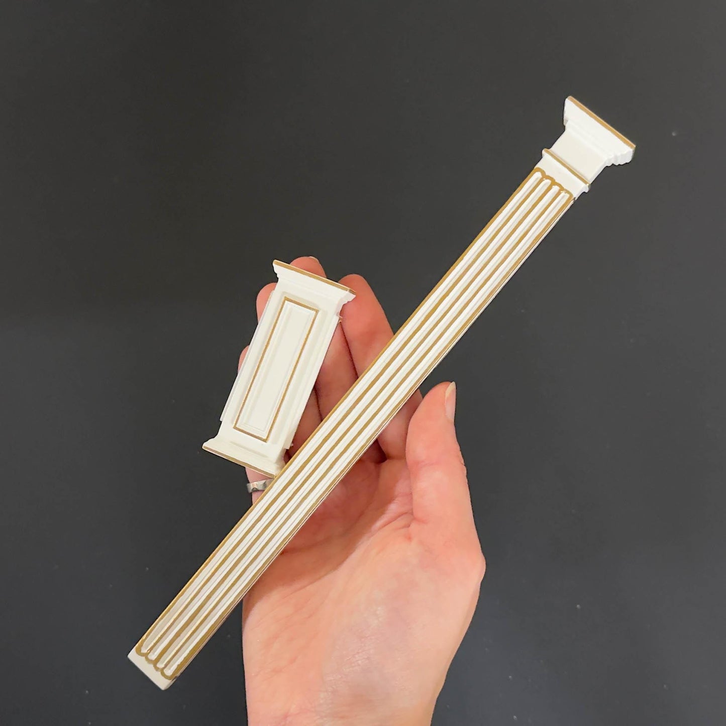 Miniature Quality HALF Square column fit ceiling height 4"-10" telescopic, wood for 1:12 dollhouse DIY