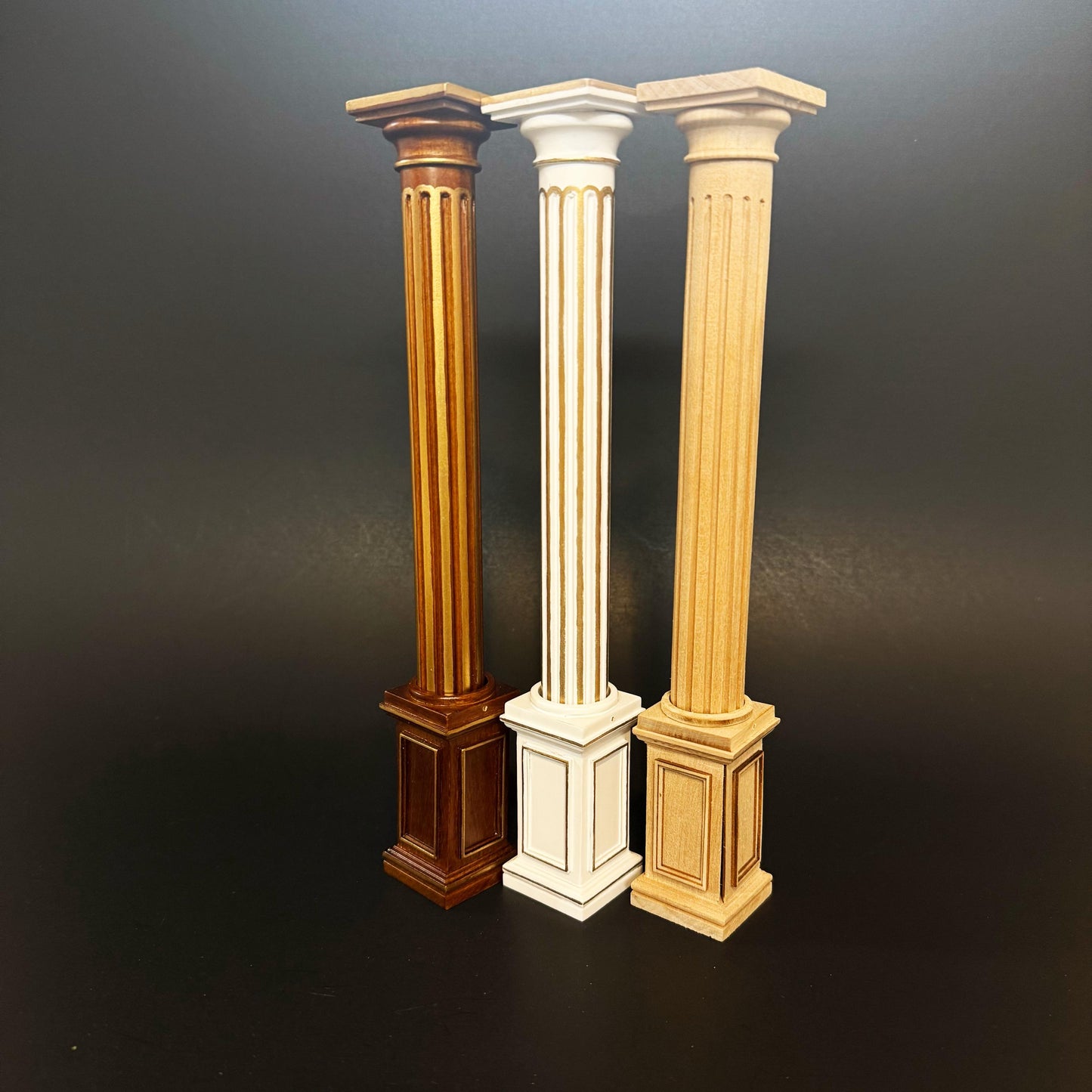 Colonne ronde miniature de qualité, télescopique, en bois, pour une hauteur de plafond de 10 à 25 cm, pour maison de poupée 1:12 DIY