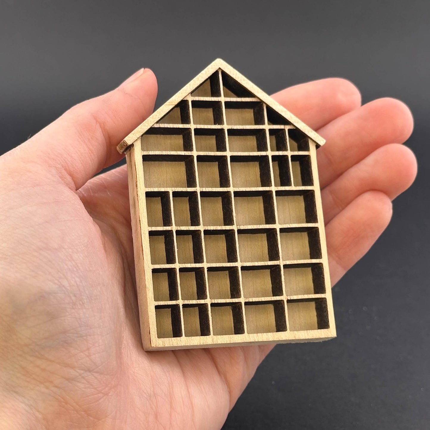 Miniature house Shadowbox Trinket Organizer or Shelf Miniature Shadow Box for 1:12 dollhouse