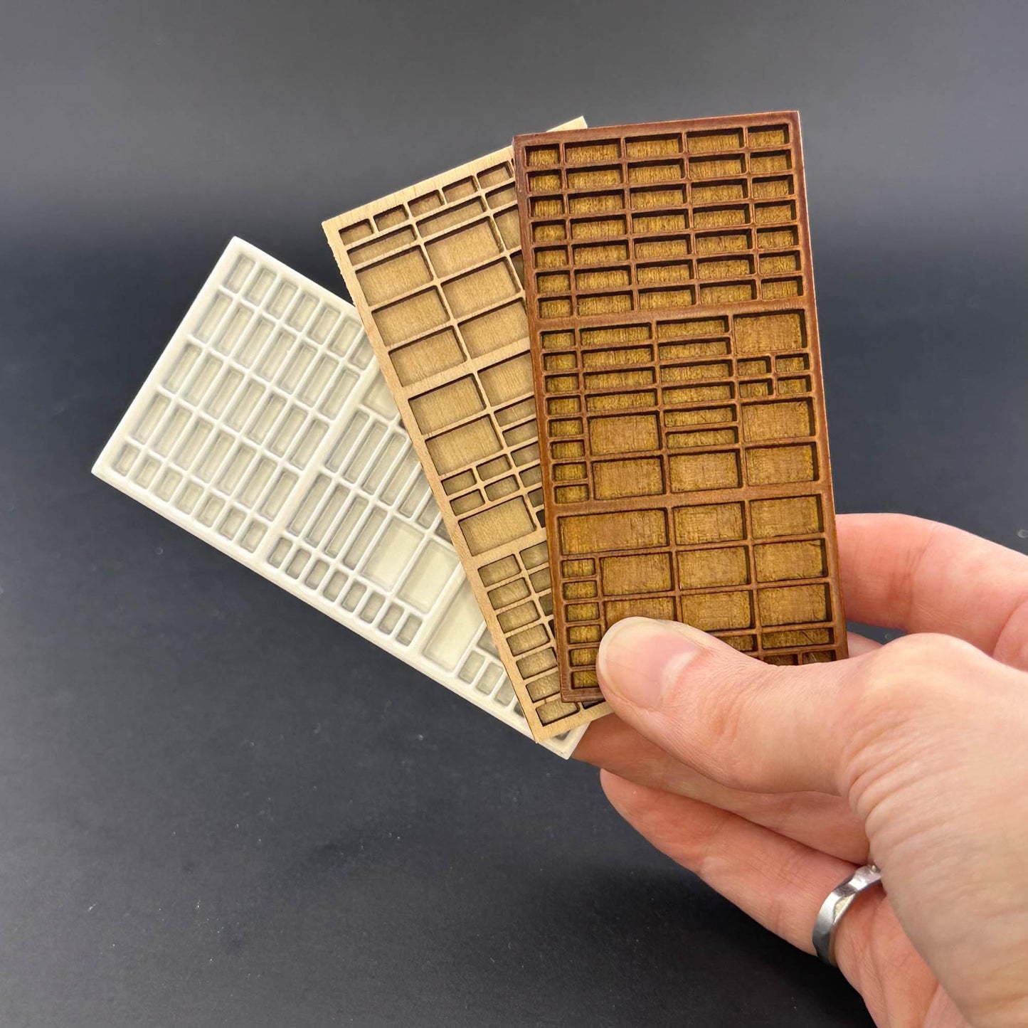 Miniature printer tray Shadowbox, Collection shelf for 1:12 scale dollhouse Trinket Organizer wood Top Quality