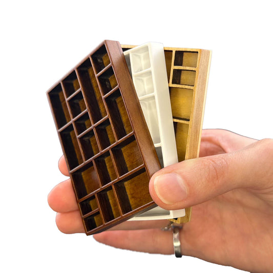 Miniature Trinket Organizer or Shelf printer tray Sewing sorting Miniature Shadow Box for 1:12 dollhouse in walnut or unfinished V4085