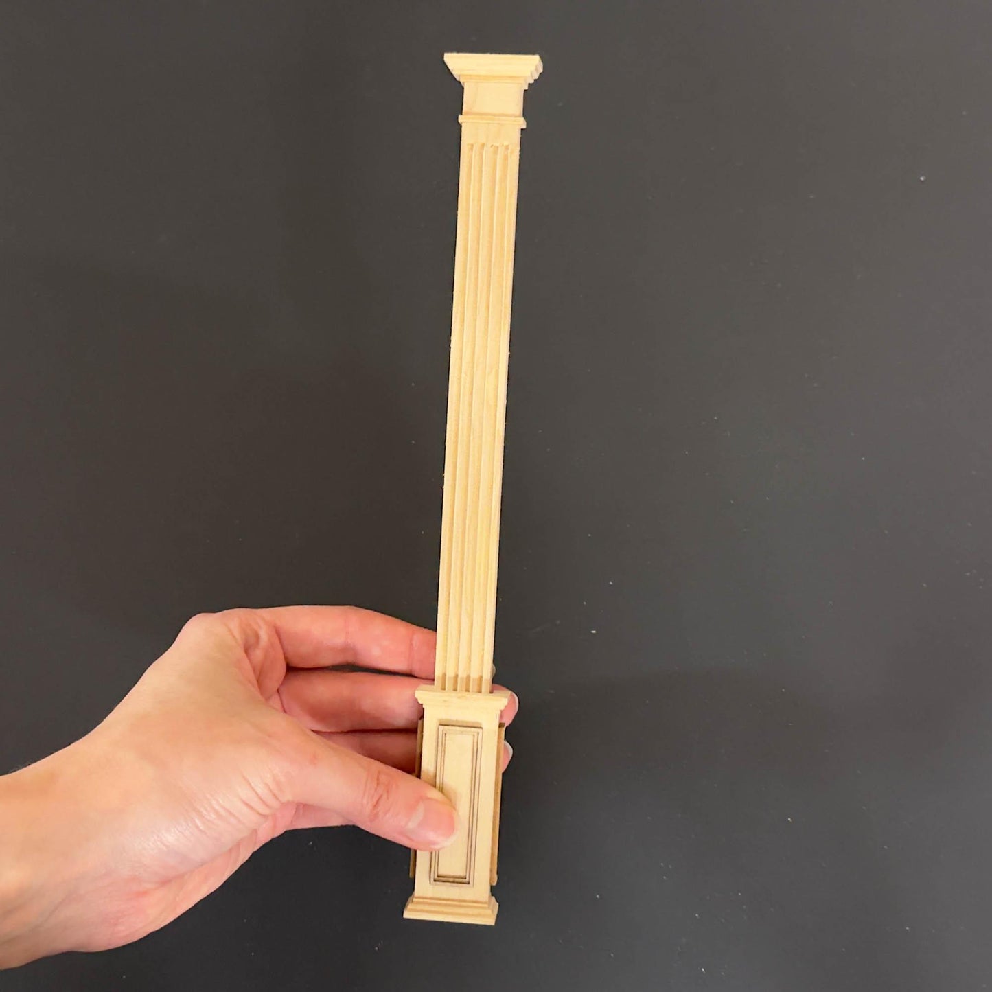 Miniature Quality HALF Square column fit ceiling height 4"-10" telescopic, wood for 1:12 dollhouse DIY