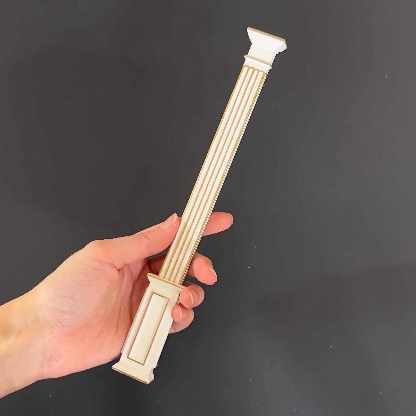 Miniature Quality HALF Square column fit ceiling height 4"-10" telescopic, wood for 1:12 dollhouse DIY