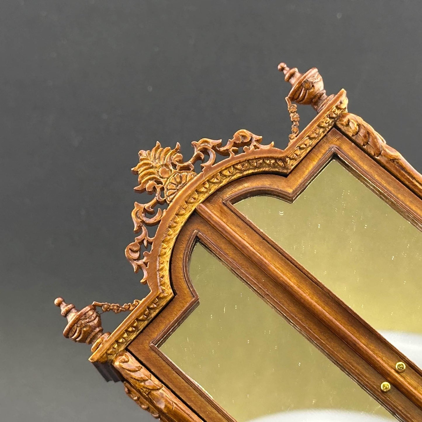 Victorian Quality WARDROBE for 1:12 Scale dollhouse miniature walnut wood bed room mirror 4142WN