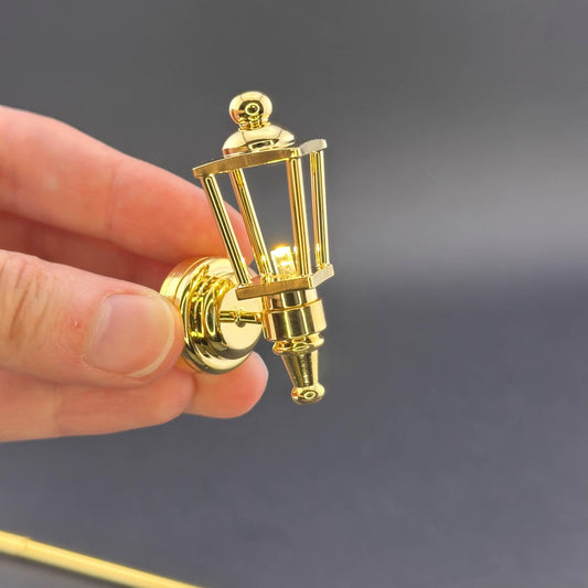 Miniature Touchless operation with Wand 1:12 Victorian classic brass Carriage lamp light Sconce outdoor LED Dollhouse No-touch No-Switch