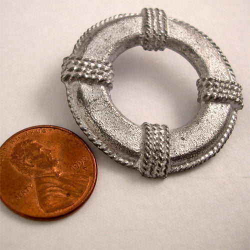 life buoy 1-1/2"L unfinished DIY metal miniature for dollhouse - Do it yourself