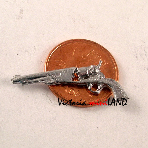 Navy 186 cilt pistol 1-1/8"L unfinished DIY metal miniature for dollhouse - Do it yourself