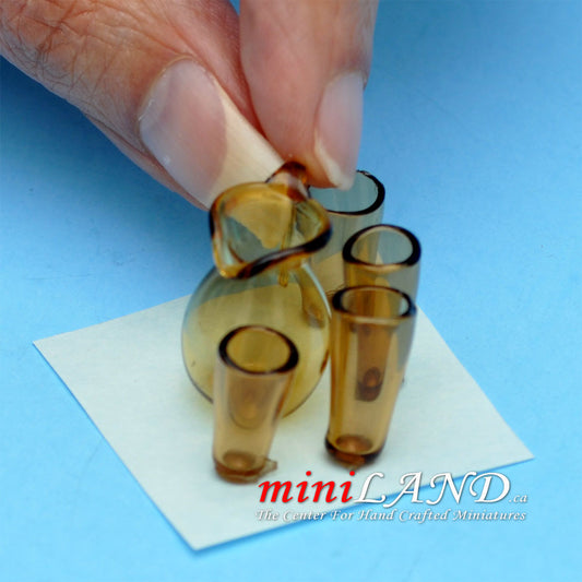 Glaskrug für Puppenhausminiatur klar im Maßstab 1:12