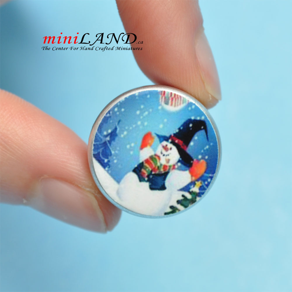 Mini sugar cookies tin can dollhouse miniature 1:12 scale Christmas