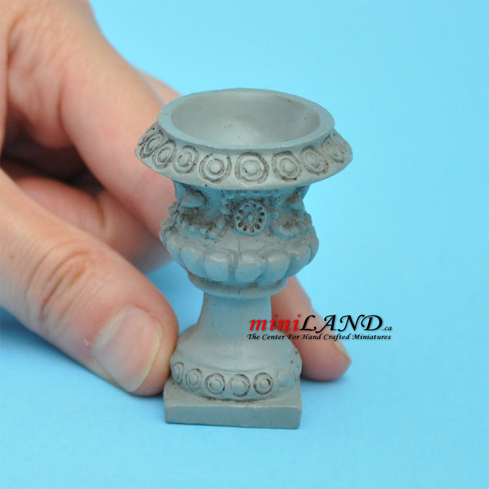 DIY Pedestal Planter Urn -* ready to paint 1:12 scale dollhouse miniature