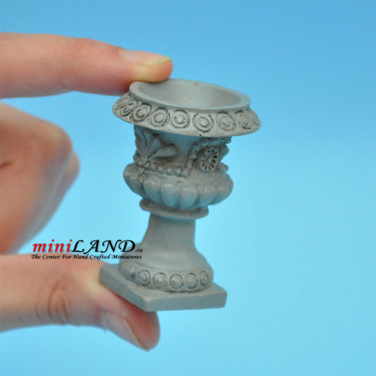 DIY Pedestal Planter Urn -* ready to paint 1:12 scale dollhouse miniature