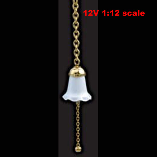 Clearance SALE LAMP hanged Ceiling12v dollhouse miniature1:12 light tulip chain