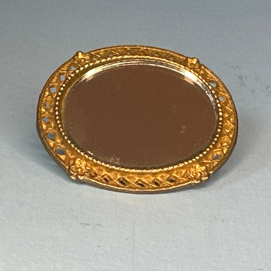 1:12 Scale Miniature Gold-Framed Mirror