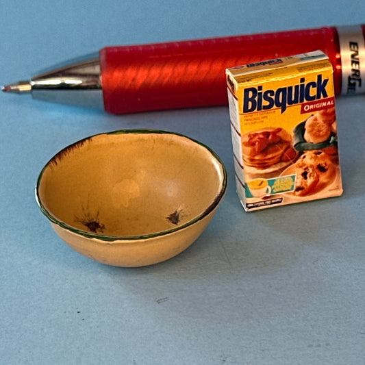 Miniature Bisquick Pancake Mix Box with Bowl for Dollhouses Acc2951 Z08 1:12 scale