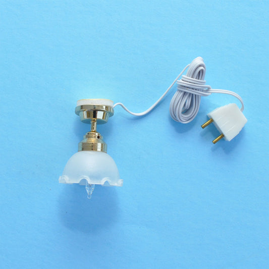 Lampe de plafond tulipe 12 V, vente de liquidation, miniature pour maison de poupée 1:12